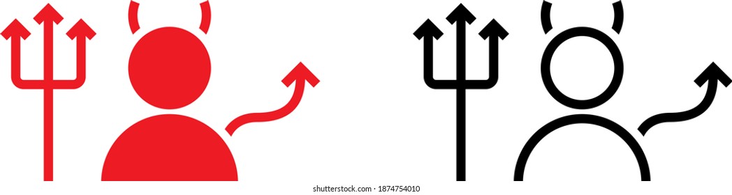 The Devil icon , vector