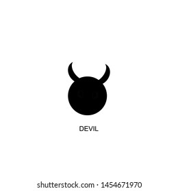 devil icon vector black design