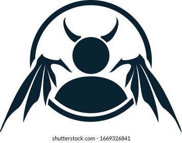 Devil Icon Vector Illustration isolated on White Background. 
