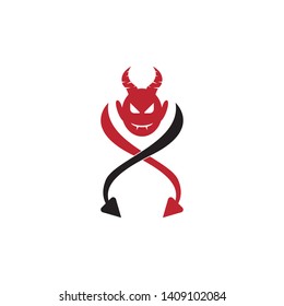 Devil icon vector illustration logo template