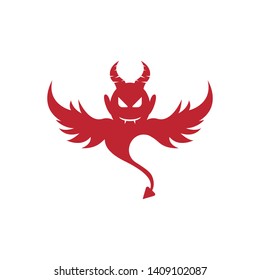 Devil icon vector illustration logo template