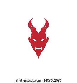 Devil icon vector illustration logo template