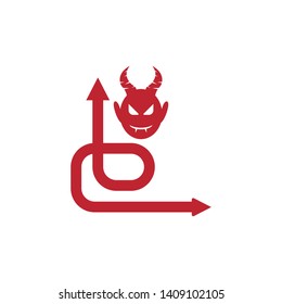 Devil icon vector illustration logo template