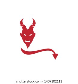 Devil icon vector illustration logo template