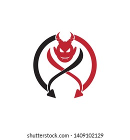 Devil icon vector illustration logo template