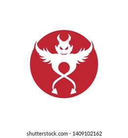 Devil icon vector illustration logo template
