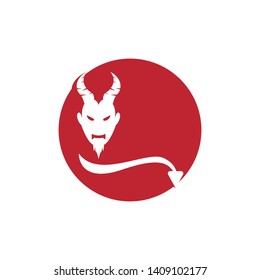 Devil icon vector illustration logo template