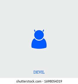 devil icon. devil vector on gray background