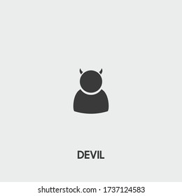 devil icon. devil vector on gray background