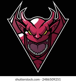 Devil icon for your e-sport logo, game icon, or tabletop RPG token.