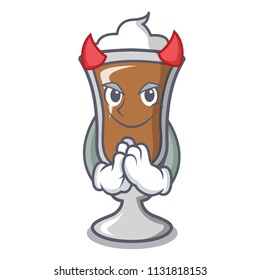 Devil irish coffee mascot cartoon