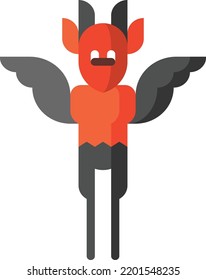 devil isolated design element stock illustration. Vector on a white background