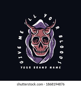 devil killer illustration for merchandise or poster designs