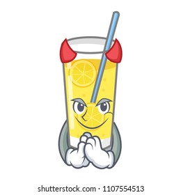 Devil lemonade mascot cartoon style