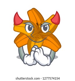 Devil lily tiger flower in cartoon tree