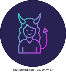 Devil Line Circle Gradient Style