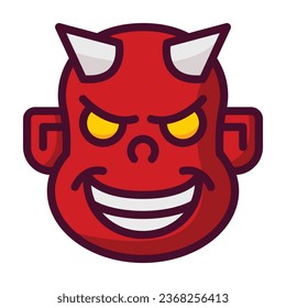 Devil line filled icon set. Perfect for graphic design, mobile, UI, and web masterpieces