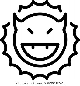 devil line icon illustration vector