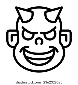 Devil line icon set. Perfect for graphic design, mobile, UI, and web masterpieces