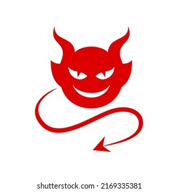 devil logo abstract silhouette vector