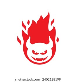 Devil logo icon design vector illustration template