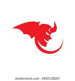 Devil logo icon design vector illustration template