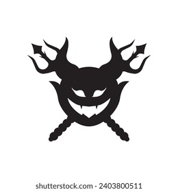 Icono de logo de Devil Ilustración vectorial