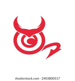 Devil logo icon design vector illustration