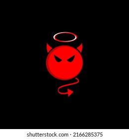 Devil logo icon illustration vector graphic