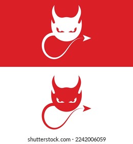 devil logo icon vector illustration template design svg