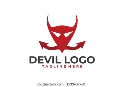 devil logo icon vector isolated