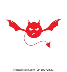 Devil logo illustration vector template