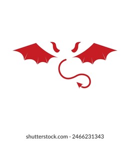 Devil logo illustration vector template