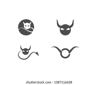 Devil logo ilustration vector template