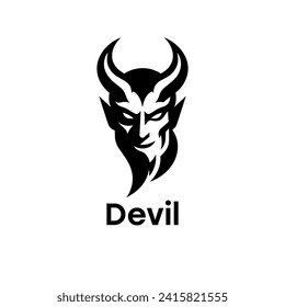 Logo del diablo elegancia simple y limpio