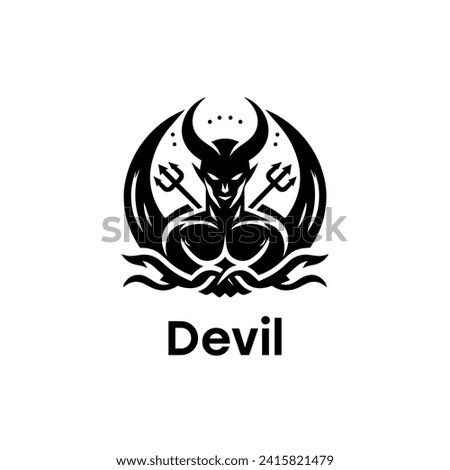 Devil logo simple elegance and clean