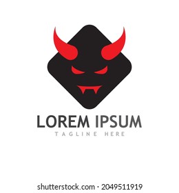 Diseño del logo y la ilustración del diablo