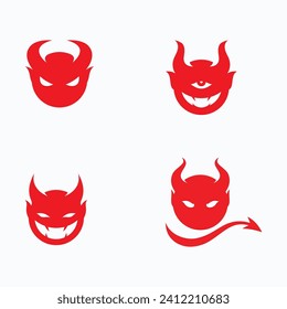 Devil logo symbol vector template svg