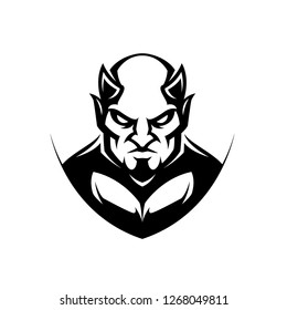 Devil logo template. Modern sports mascot design.