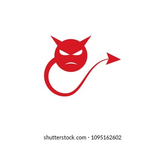 Devil logo vector icon template