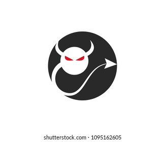 Devil logo vector icon template