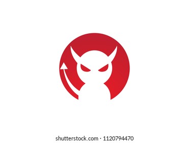 Devil logo vector icon template
