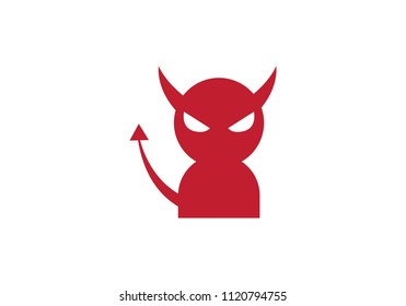 Devil logo vector icon template