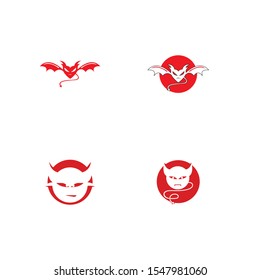 devil logo vector   icon template