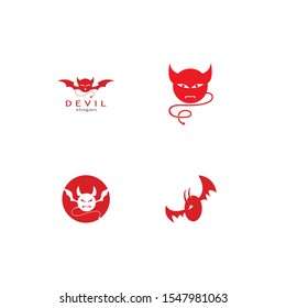 devil logo vector   icon template
