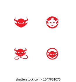 devil logo vector   icon template
