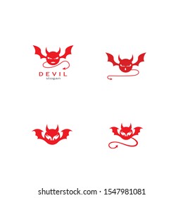 devil logo vector   icon template