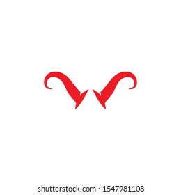 devil logo vector   icon template