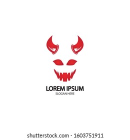 Devil Logo Vector Icon Template Stock Vector (Royalty Free) 1603751971