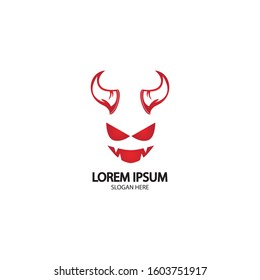 Devil logo vector icon template